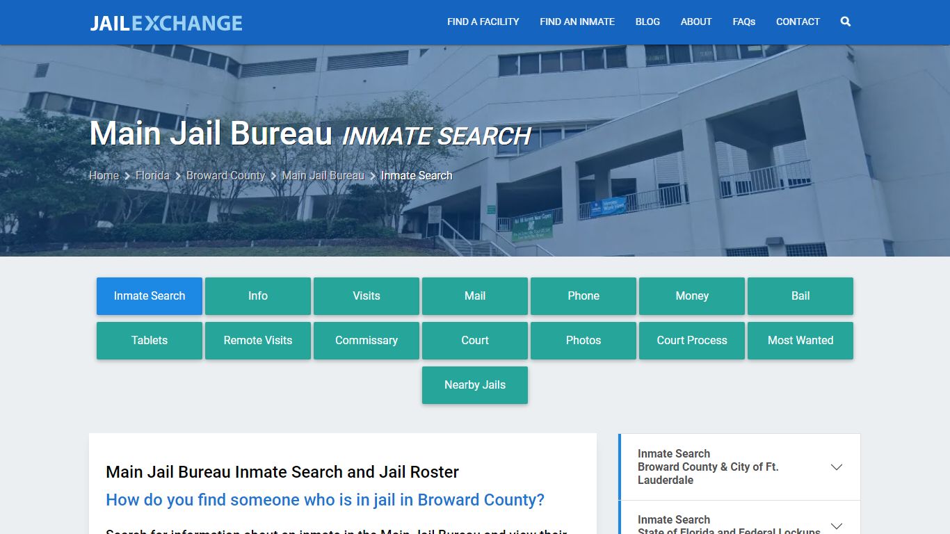 Inmate Search: Roster & Mugshots - Main Jail Bureau, FL